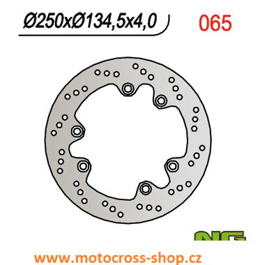 Brzdový kotouč zadní SUZUKI DR 600/650/750/800 (250x134,5x4)