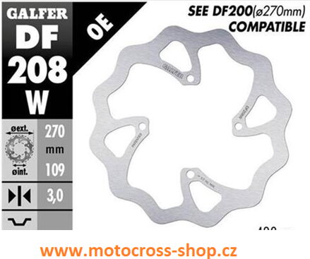 Brzdový kotouč přední KAWASAKI KXF 250/450 plovoucí