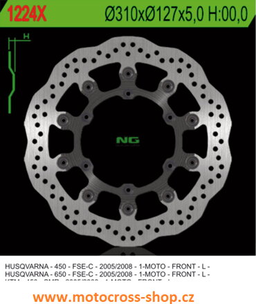 Brzdový kotouč př. KTM SMR, NG1224