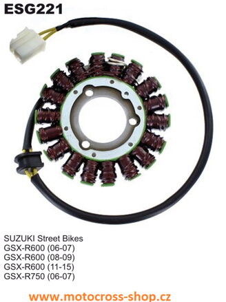 Stator alt. SUZUKI GSXR 600 /06-16/, GSXR 750 /06-17/.