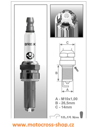 Svíčka KTM /14-22/, OEM Brisk