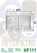 Filtr oleje HF 111 HONDA CX 500/ TRX 400-680