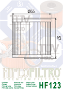 Filtr oleje HF 123 KAWASAKI KLR/KLX/KSF/KEF