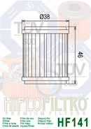 Filtr oleje HF 141, Yamaha 