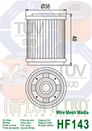 Filtr oleje HF 143 YAMAHA XT 125/225/250/350