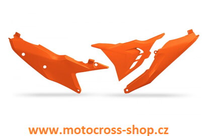 Boční tabulky KTM SX/SXF /23-25/, EXC/ECF /24-25/ s větracím otvorem.