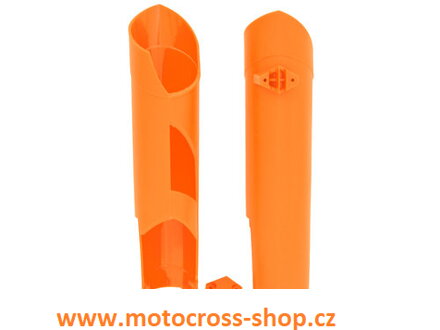 RACETECH Kryt př. tlumiče KTM SX 125/144/150/250 /08-14/, SXF 250/350/450/505 /08-14/, EXC/EXCF125/200/250/350/400/450/500/530 /08-14/- oranžový OEM