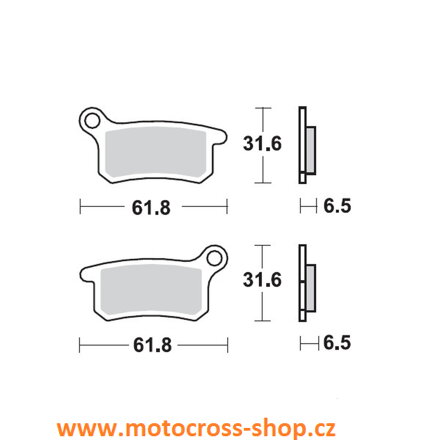 Brzdové destičky přední KTM SX 85 /03-11/ , SX65 /02--22/