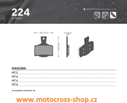 Brzdový segment cyklo: Brenta BR224
