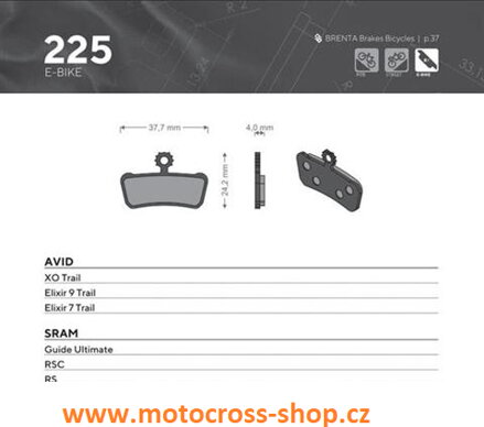 Brzdový segment cyklo: Brenta BR225