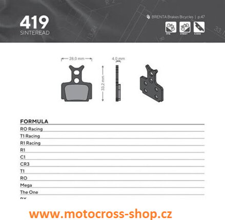 Brzdový segment cyklo: Brenta BR419
