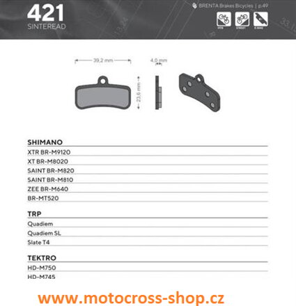 Brzdový segment cyklo: Brenta BR421