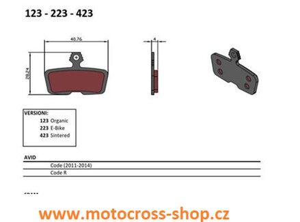 Brzdový segment cyklo: Brenta BR423