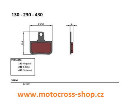 Brzdový segment cyklo: Brenta BR430