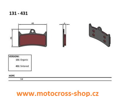 Brzdový segment cyklo: Brenta BR431