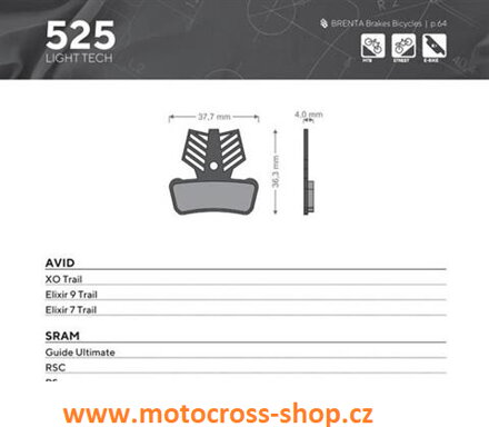 Brzdový segment cyklo: Brenta BR525