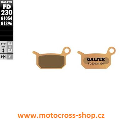 Brzdové destičky KTM 50/65, GAS, Husqvarna