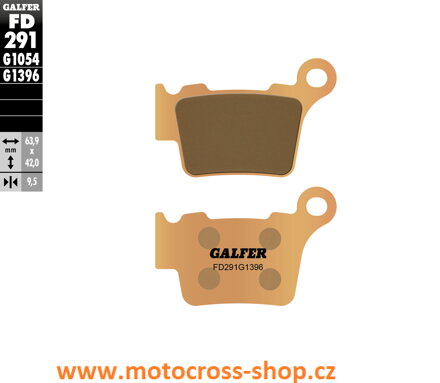 Brzdové destičky zadní KTM, Husqvarna, Gas Gas, Sherco.