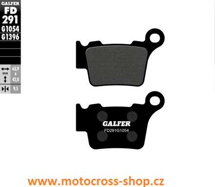 Brzdové destičky zadní KTM, Husqvarna, Gas Gas, Sherco.