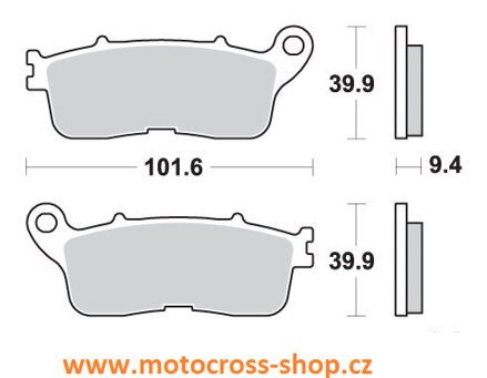 Brzdové destičky HONDA VFR 1200F /10-18/, VFR 1200X CROSSTOURER /12--/