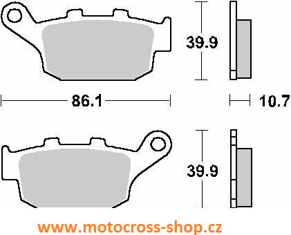 Brzdové destičky zadní Honda, Triumph.