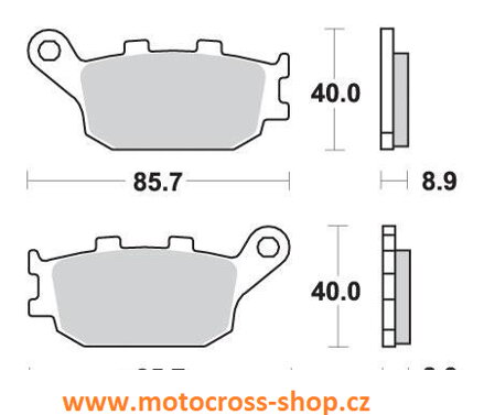 Brzdové destičky HONDA 600-1300, zadní