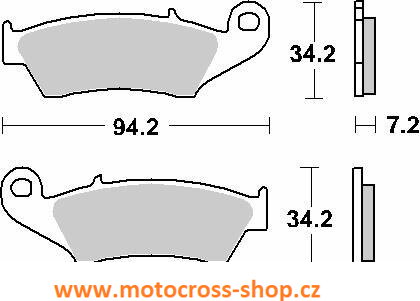 Brzdové destičky přední Honda, Gas, Kawasaki, Suzuki.