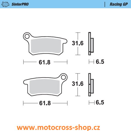 Brzdové destičky přední KTM SX 85 /03-11/ , SX65 /02--22/