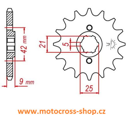 Řetězové kolečko YAMAHA XT 350 /85-00/, 19 zubů