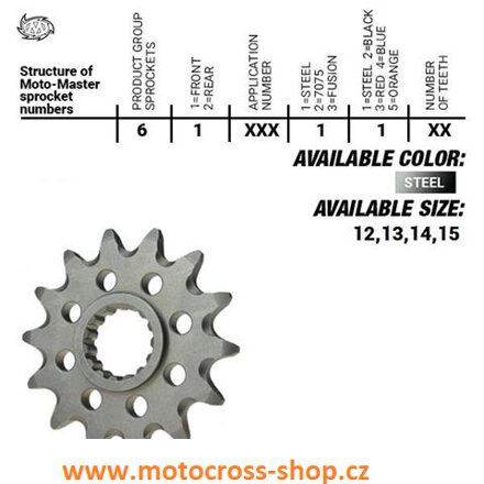 Řetězové kolečko KAWASAKI KFX 450 /06--/, Samočistící Řetězové kolečko KAWASAKI KFX 450 /06--/, Samočistící