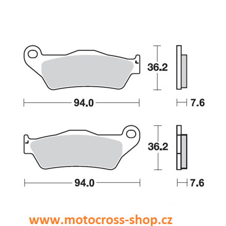 Brzdové destičky 37.102202 KTM LC4