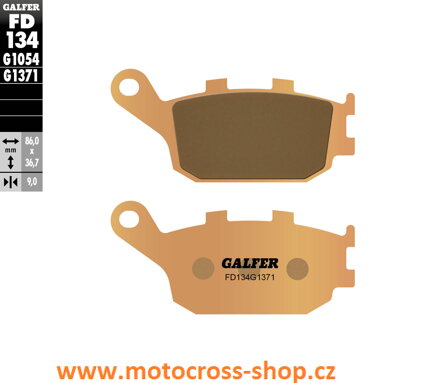 Brzd. destičky FD134 HONDA 600-1300, zadní