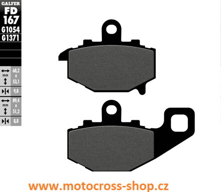 Brzd. destička FD156G1054 KAWASAKI ER6/ZX6R/ZX9R/ZX10R, Z1000/Z750/VERSYS 650 