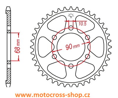 Rozeta ocel HONDA CB 125R /18-19/, 47Z 