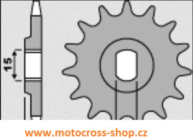 Řetězové kolečko KTM SX 50 /09--/ , Husqvarna TC-50 /17--/ 