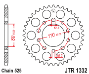 Rozeta HONDA CRF 1000 D/L 16, TRIUMPH 