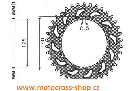 Rozeta ocel YAMAHA YZ/YZF/WRF / 99--/, Sunstar