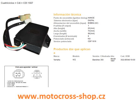 DZE MODUŁ ZAPŁONU CDI YAMAHA YFZ 350 BANSHEE (3GG-85540-10-00)