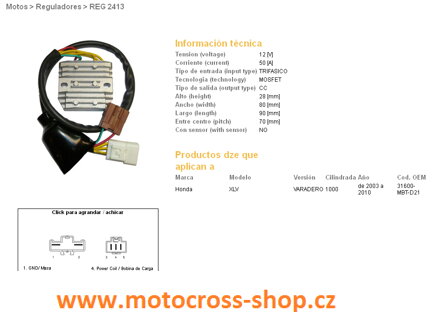 Relé napětí HONDA XL1000V VARADERO /03-11/ (31600-MBT-D21) MOSFET (50A) (FH008AA)