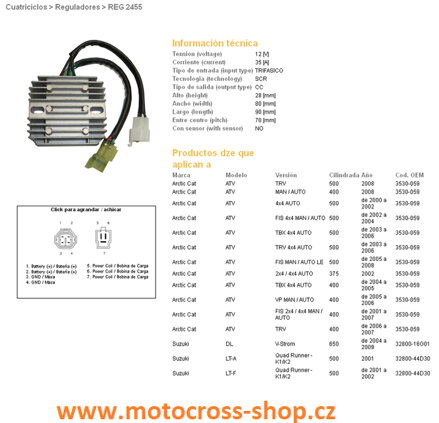 DZE REGULATOR NAPIĘCIA SUZUKI DL650 04-09, SV650 03-08, SV1000 03-07, VL800 01-02 (35A) (ESR124)(32800-16G01)
