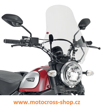 Plexi přední DUCATI Scrambler 400 (16-19), Scrambler Icon 800 (15-19) 48 X 43,5 CM