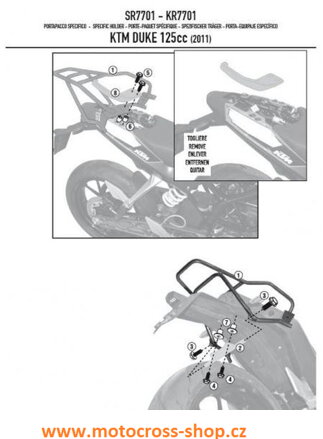 Nosič kufru KTM DUKE 125/300/390 (11-15)
