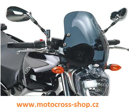 Přední plexi YAMAHA FZ6 /04-06/ 35 x 36 CM , kouřové.
