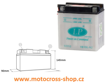 LANDPORT AKUMULATOR YB10L-A2 12V 11AH 136X91X146 (GB10LA2) OBSŁUGOWY - ELEKTROLIT OSOBNO (4) UE2019/1148