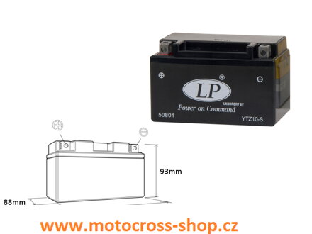 LANDPORT AKUMULATOR YTZ10-S 12V 8,6AH 150X86X95 BEZOBSŁUGOWY - ZALANY (6)