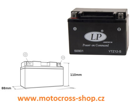 LANDPORT AKUMULATOR YTZ12-S 12V 11AH 150X86X110 (GTZ12S) BEZOBSŁUGOWY - ZALANY (4)