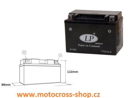 LANDPORT AKUMULATOR YTZ14-S 12V 12AH 150X86X110 (GTZ14S) BEZOBSŁUGOWY - ZALANY (4)
