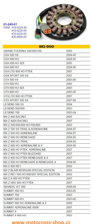 Stator alt. SNOW SKI-DOO