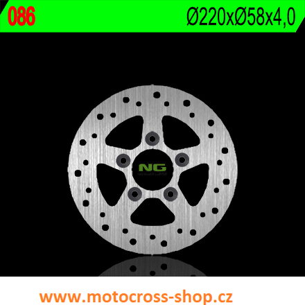 Brzdový kotouč KYMCO 50/125/150/250 (220X58X4) (5X10,5MM)
