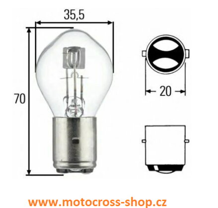 HELLA ŻARÓWKA S2 45/40W 12V BA20D